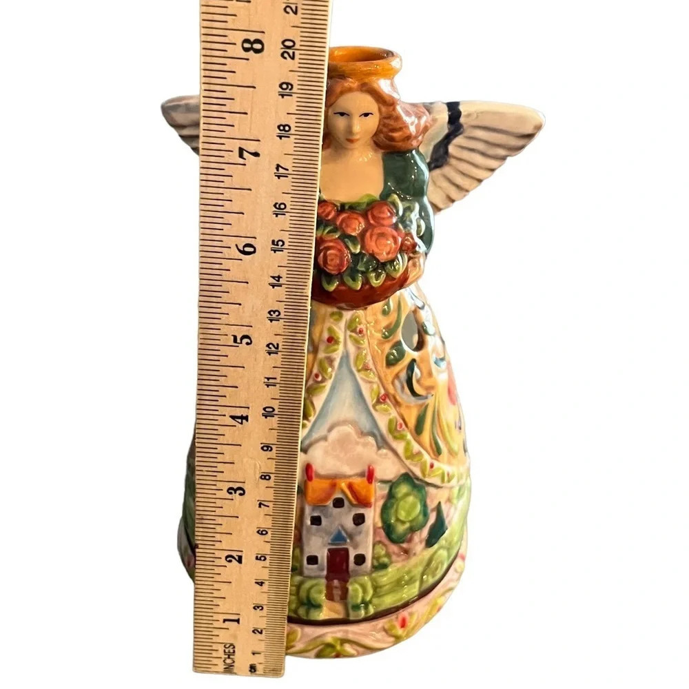 Jim Shore Spring Angel Votive Holder - Picture 2 of 9